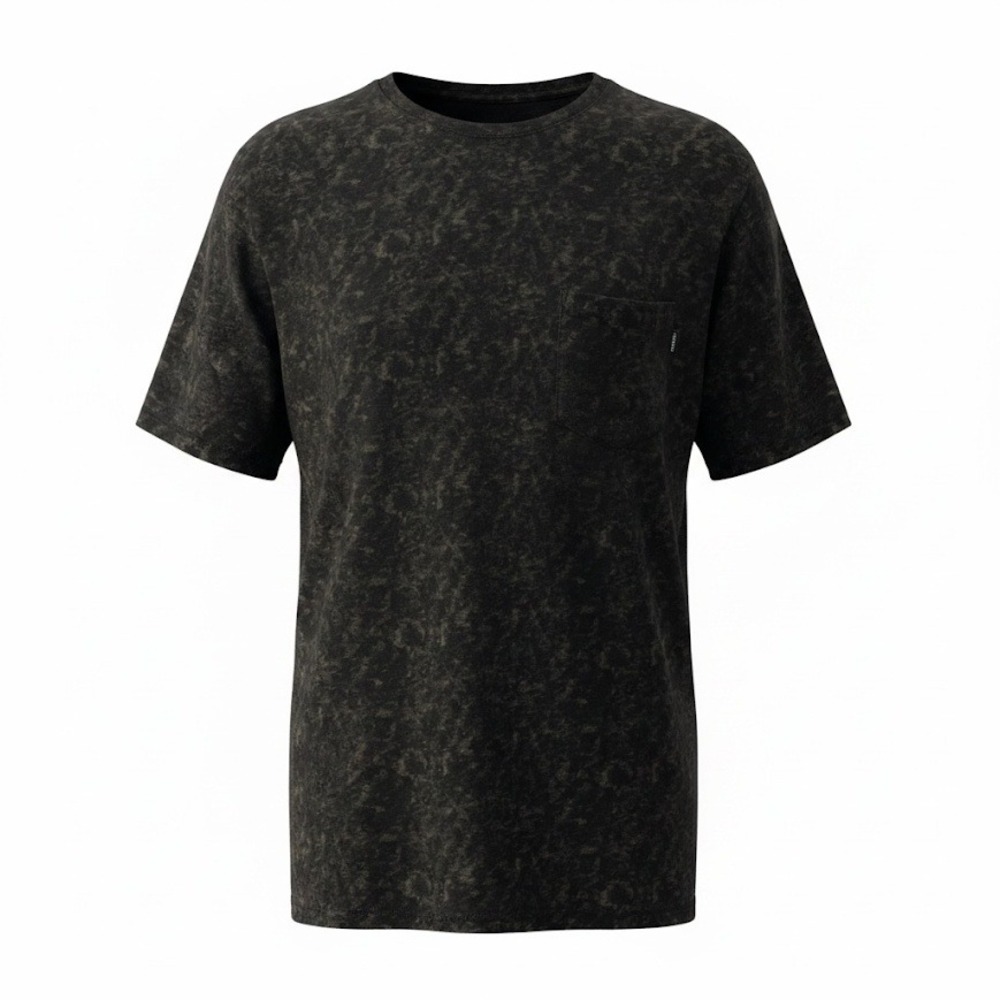 ❤️ Four‎ for 25$ ❤️ Fairplay Mens Acid Wash T-Shirt Charcoal Grey Crewneck Tee